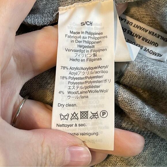 Madewell AG245 Texture & Thread Boxy Bobble Cropped Cardigan Small Polka Pom - Picture 13 of 16